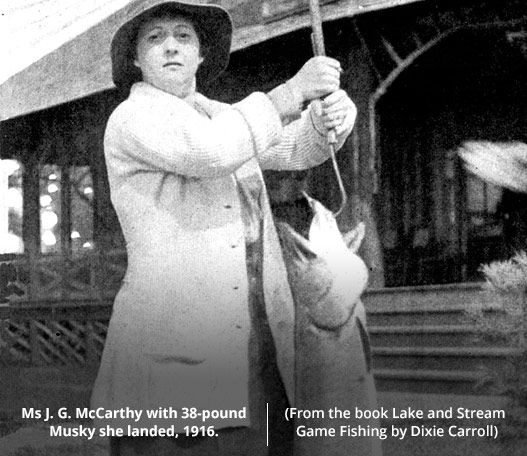 Ms. J.G. McCarthy woman baitcaster